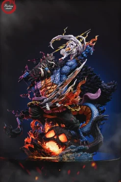 Human-Beast Form Kaido vs Nika Luffy with LED - ONE PIECE Resin Statue - Fantasy Studios