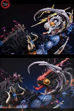 Human-Beast Form Kaido vs Nika Luffy with LED - ONE PIECE Resin Statue - Fantasy Studios