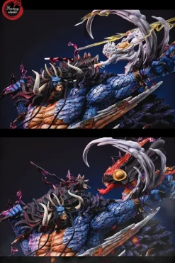 Human-Beast Form Kaido vs Nika Luffy with LED - ONE PIECE Resin Statue - Fantasy Studios