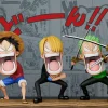 Hungry Monkey D. Luffy & Roronoa Zoro & Sanji - ONE PIECE Resin Statue - VAGA Studios