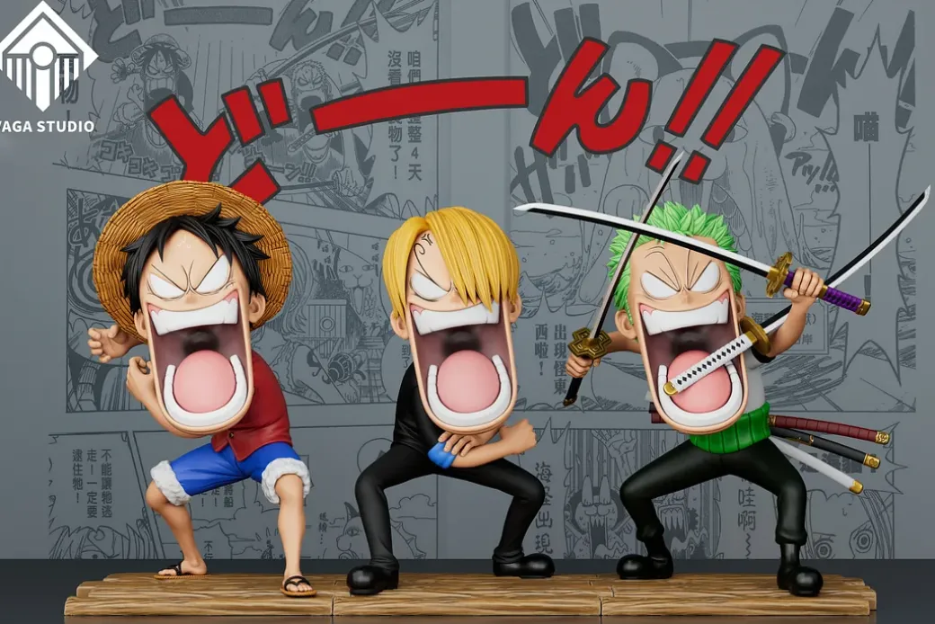 Hungry Monkey D. Luffy & Roronoa Zoro & Sanji - ONE PIECE Resin Statue - VAGA Studios