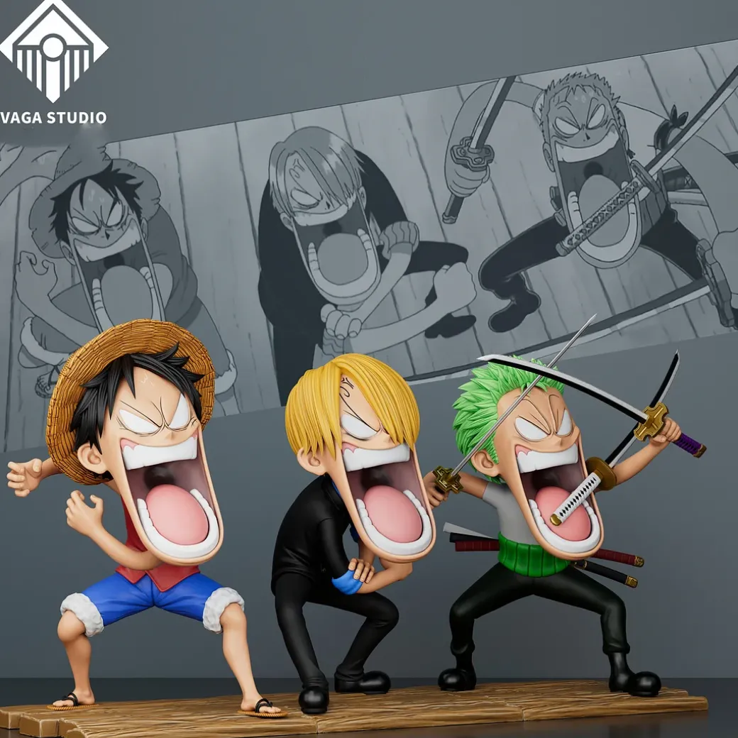 Hungry Monkey D. Luffy & Roronoa Zoro & Sanji - ONE PIECE Resin Statue - VAGA Studios