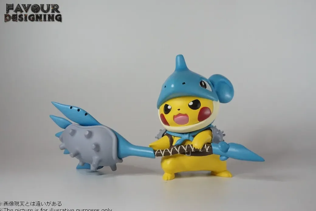 Hunting Horn Lapras Cosplay Pikachu - Pokemon Resin Statue - FD Studios