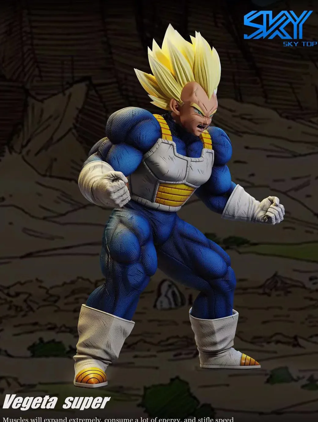 Ichiban Kuji Scale Muscle Vegeta - Dragon Ball Statue - Sky Top Studios