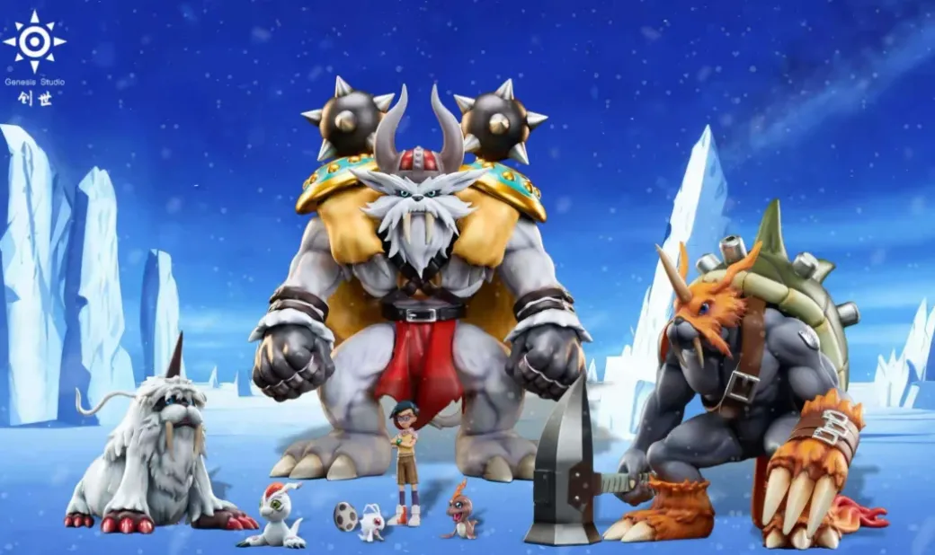 Joe Kido & Bukamon & Pitchmon & Digi-Egg - Digimon Statue - Genesis-Studio