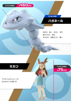 Johto Region Jasmine & Steelix - Pokemon Official Statue - BANDAI SHOKUGAN