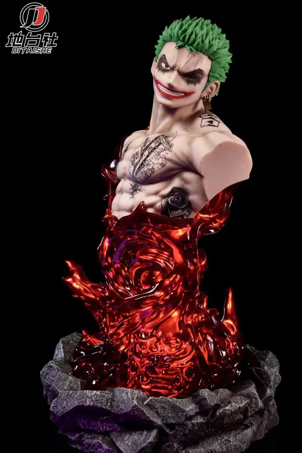 Joker Cosplay Roronoa Zoro Bust Statue with LED - DC ONE PIECE Resin Statue - DiTaiShe Studio