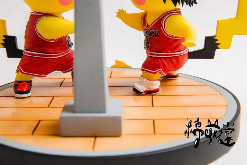 Kaede Rukawa & Hanamichi Sakuragi Cosplay Pikachu - SLAM DUNK Pokemon Resin Statue - MianHuaTang Studios