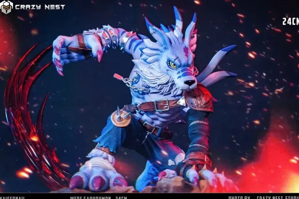 Kaiser Nail WereGarurumon - Digimon Resin Statue - Crazy Nest-Studio