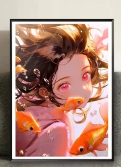 Kamado Nezuko Decorative Painting - Demon Slayer: Kimetsu no Yaiba Decorative Painting - AMaoHuaShe Studio