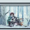 Kamado Tanjirou & Kamado Nezuko Embracing Snow Scene with LED - Demon Slayer: Kimetsu no Yaiba Resin Statue - UP ART Studios