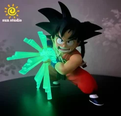 Kame Hame Ha Childhood Son Goku with LED - Dragon Ball Resin Statue - sun Studio