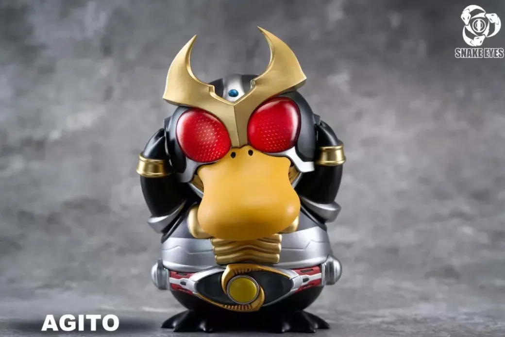 Kamen Rider Agito Cosplay Psyduck with LED - Kamen Rider Agito Pokemon Resin Statue - Snake Eyes Studio