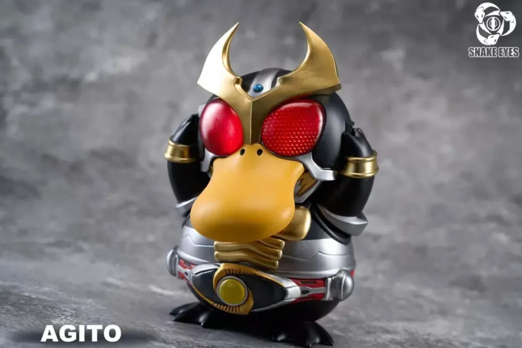 Kamen Rider Agito Cosplay Psyduck with LED - Kamen Rider Agito Pokemon Resin Statue - Snake Eyes Studio