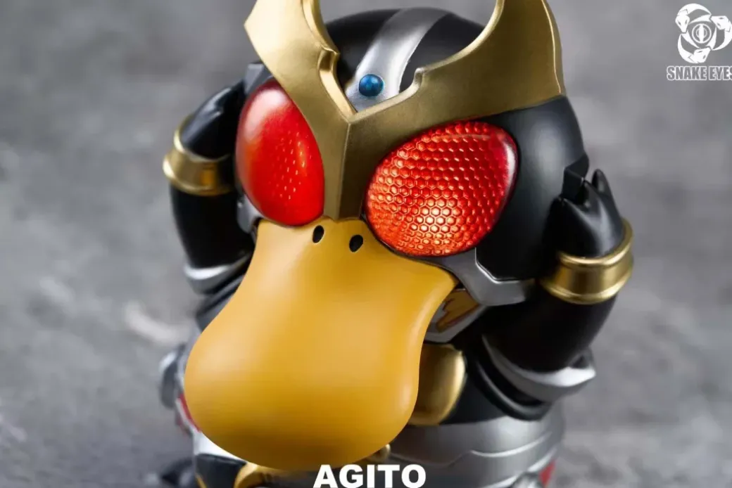 Kamen Rider Agito Cosplay Psyduck with LED - Kamen Rider Agito Pokemon Resin Statue - Snake Eyes Studio