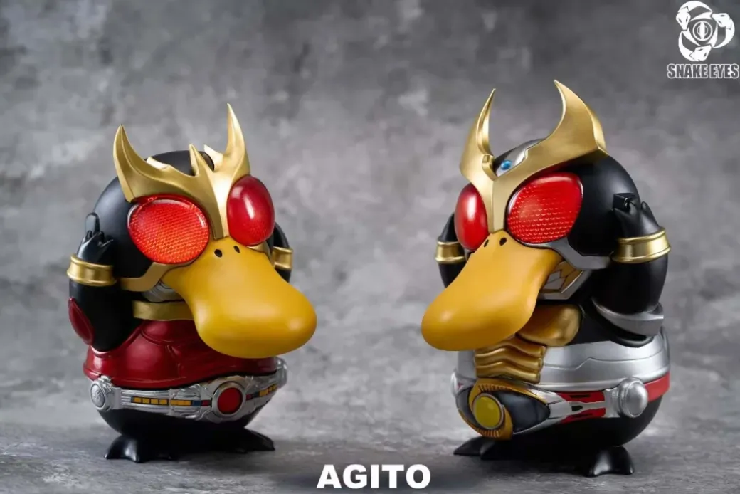Kamen Rider Agito Cosplay Psyduck with LED - Kamen Rider Agito Pokemon Resin Statue - Snake Eyes Studio
