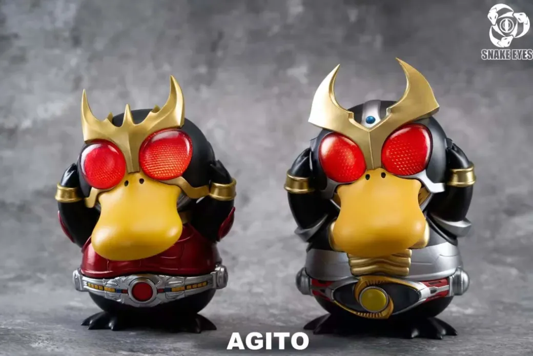 Kamen Rider Agito Cosplay Psyduck with LED - Kamen Rider Agito Pokemon Resin Statue - Snake Eyes Studio