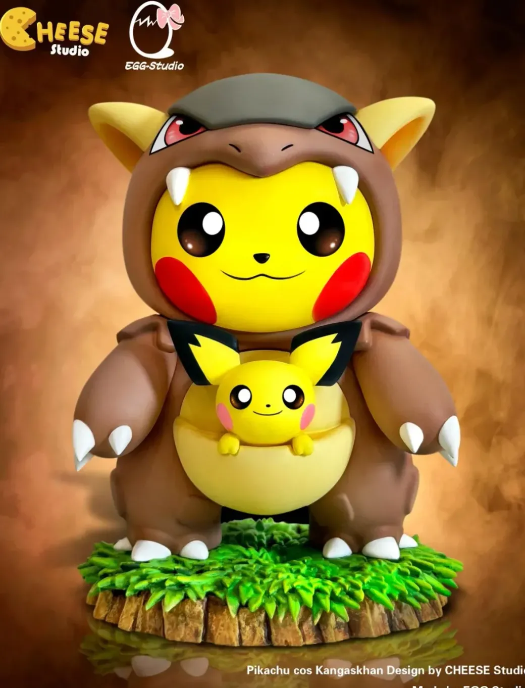 Kangaskhan Cosplay Pikachu - Pokemon Resin Statue - CHEESE Studio
