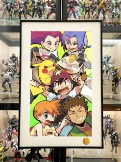 Kanto Main Characters Group Decorative Painting - Pokemon - Xingkong Studio