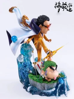 Kizaru/ Borsalino Cosplay Bunta Takakura & Roronoa Zoro Cosplay Shin-chan - ONE PIECE Crayon Shin-chan Resin Statue - MianHuaTang Studios