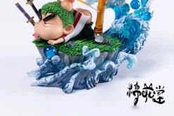 Kizaru/ Borsalino Cosplay Bunta Takakura & Roronoa Zoro Cosplay Shin-chan - ONE PIECE Crayon Shin-chan Resin Statue - MianHuaTang Studios