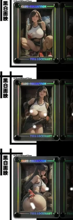 KKCCUS-004 & 005 & 006 Tifa Lockhart 3D Card Stand Display - (FF7) Final Fantasy VII - B&W Studio