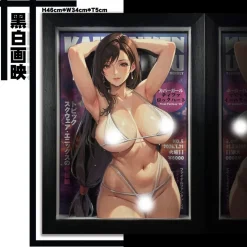 KKMZ-005 Tifa Lockhart 3D Decorative Painting - (FF7) Final Fantasy VII - B&W Studio