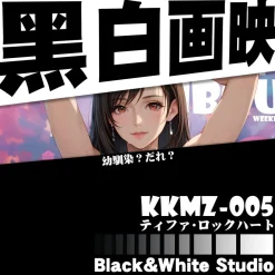 KKMZ-005 Tifa Lockhart 3D Decorative Painting - (FF7) Final Fantasy VII - B&W Studio