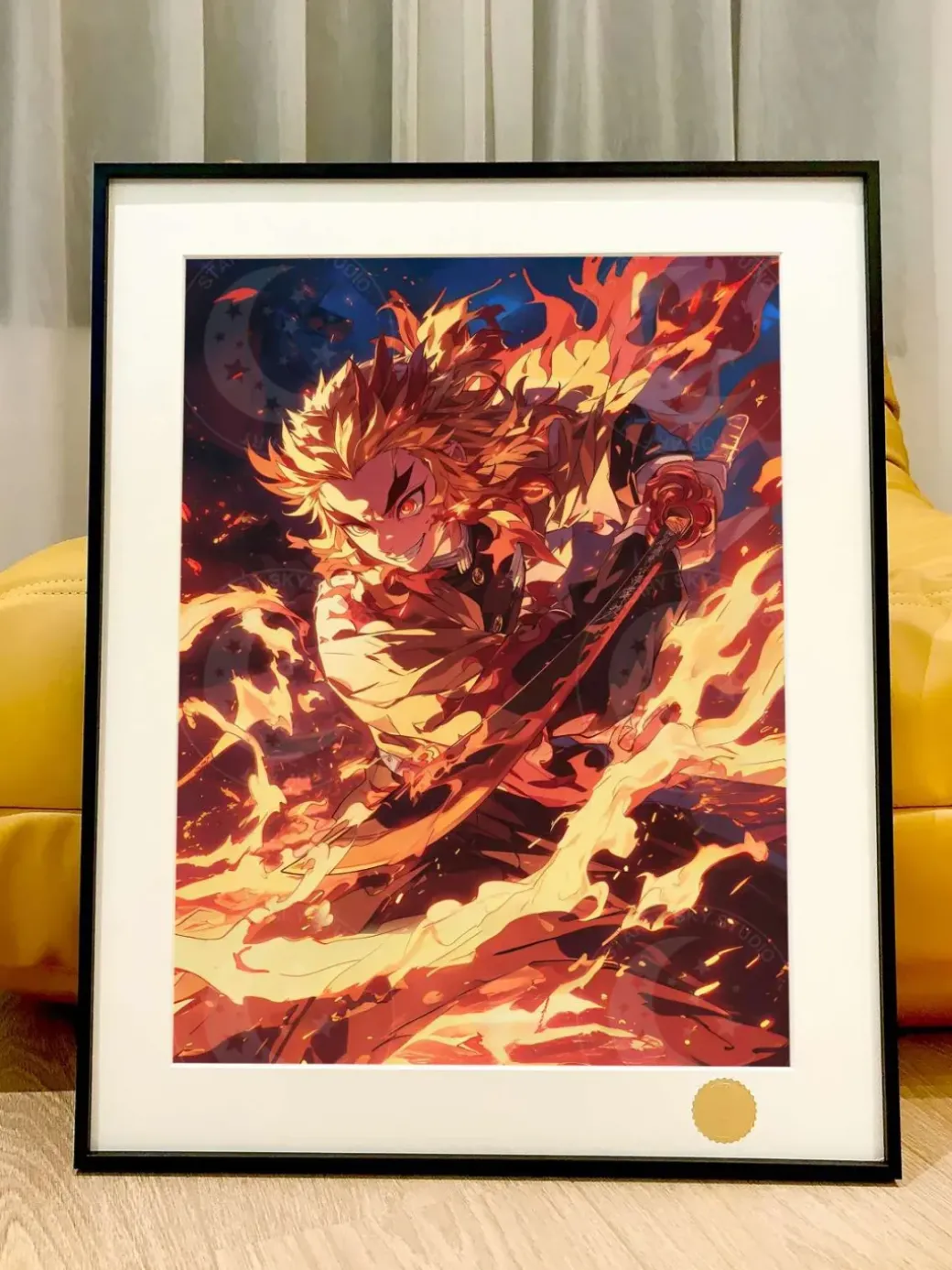 Kyojuro Rengoku Decorative Painting - Demon Slayer: Kimetsu No Yaiba - Xingkong Studio