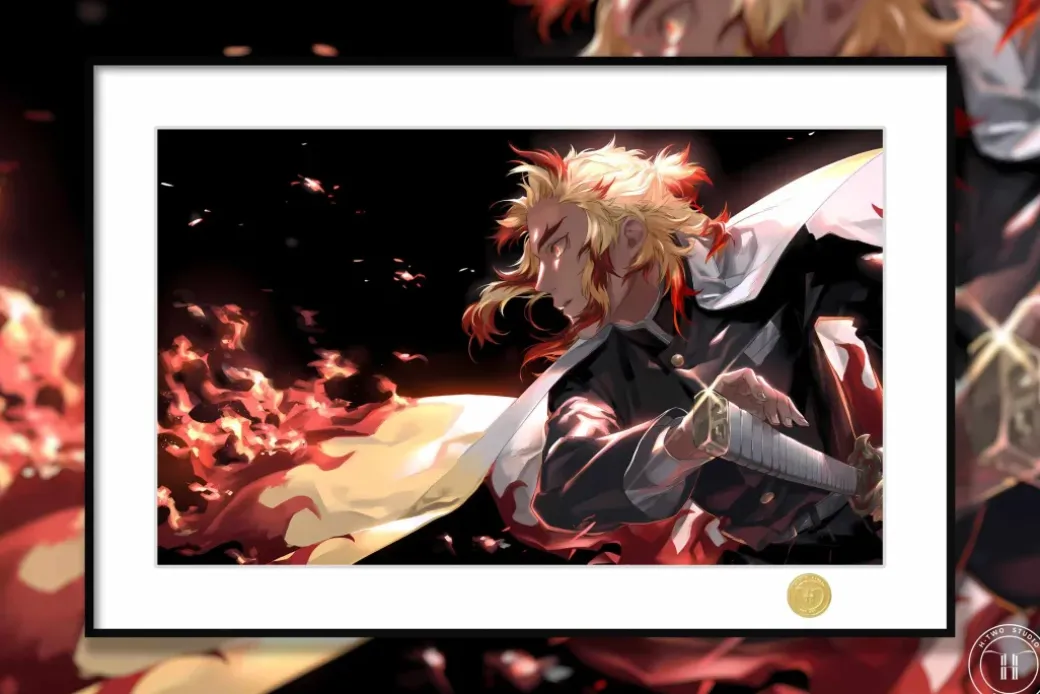 Kyojuro Rengoku Decorative Painting - Demon Slayer: Kimetsu No Yaiba - H-TWO Studio