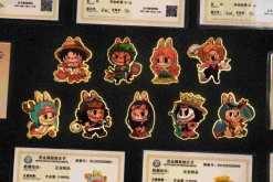 Labubu x Straw Hat Crew Pure Gold Sticker - ONE PIECE - ShenShi Studio