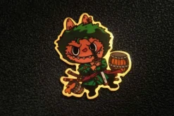 Labubu x Straw Hat Crew Pure Gold Sticker - ONE PIECE - ShenShi Studio