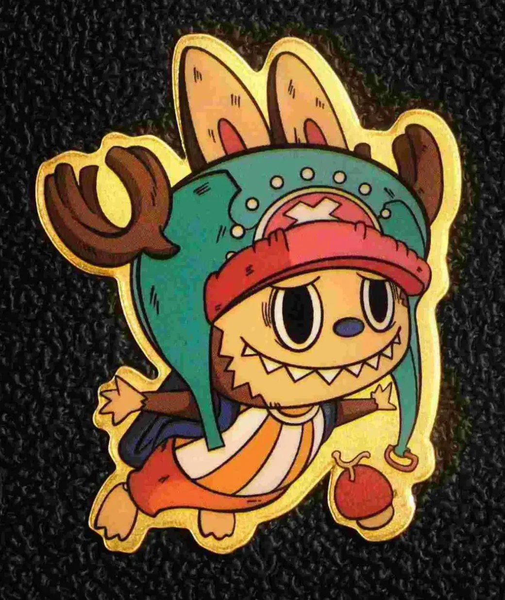 Labubu x Straw Hat Crew Pure Gold Sticker - ONE PIECE - ShenShi Studio
