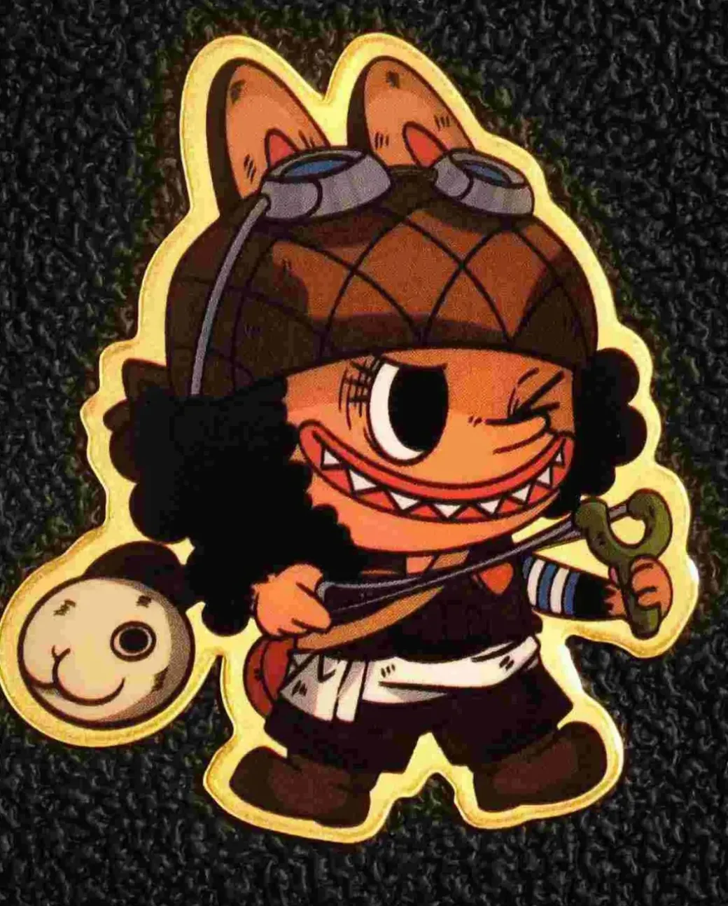 Labubu x Straw Hat Crew Pure Gold Sticker - ONE PIECE - ShenShi Studio