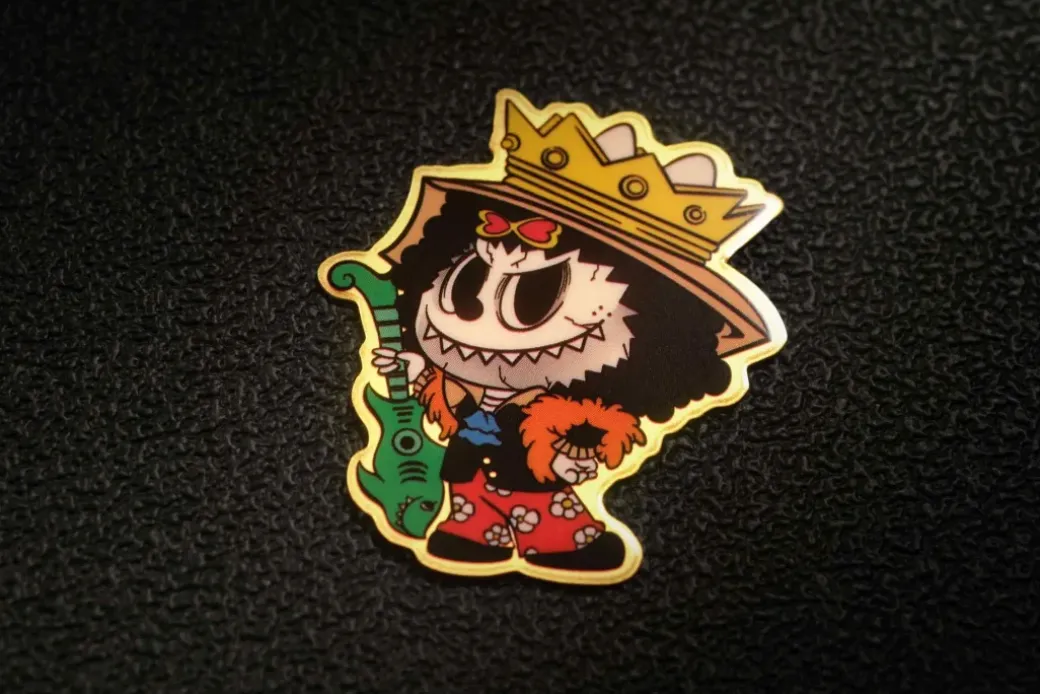 Labubu x Straw Hat Crew Pure Gold Sticker - ONE PIECE - ShenShi Studio