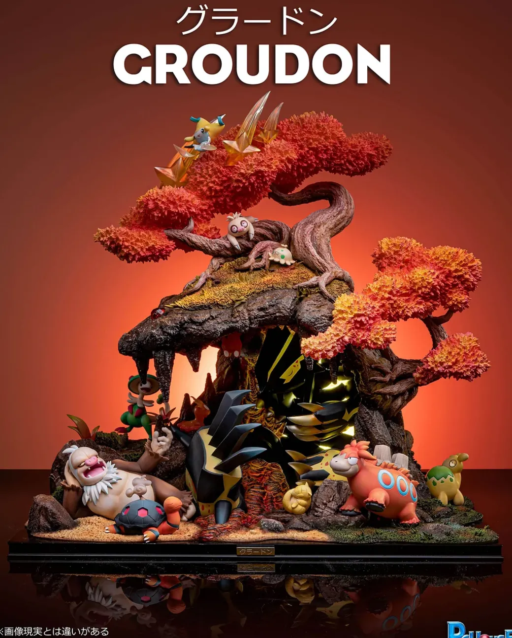 Land Series Groudon Family - Pokemon Resin Statue - PCHouse Studios