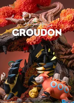 Land Series Groudon Family - Pokemon Resin Statue - PCHouse Studios