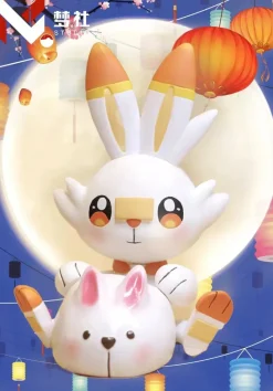 Lantern Festival Scorbunny - Pokemon Resin Statue - MengShe Studio