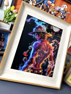 Laser Reflective Paint of Portgas D. Ace Decorative Painting - ONE PIECE - momo Studio