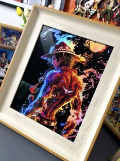 Laser Reflective Paint of Portgas D. Ace Decorative Painting - ONE PIECE - momo Studio