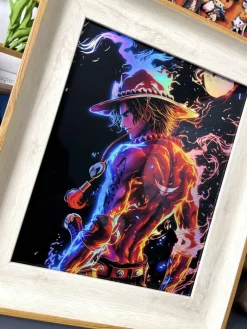 Laser Reflective Paint of Portgas D. Ace Decorative Painting - ONE PIECE - momo Studio