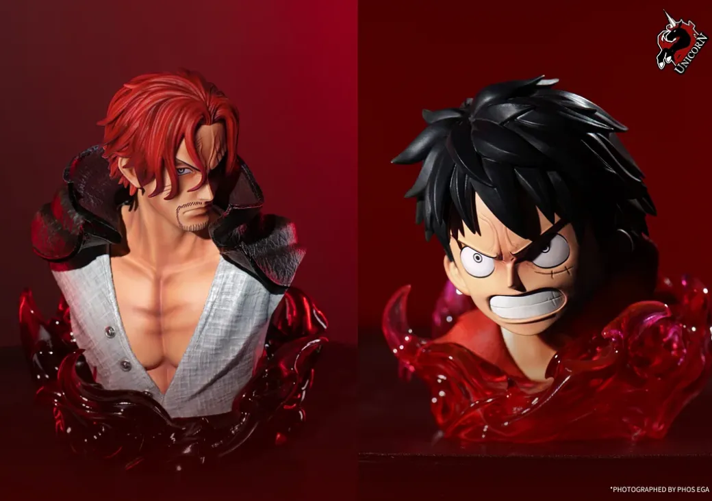 Legend 99 Series Straw Hat Monkey D. Luffy & Red Hair Shanks - ONE PIECE Resin Statue - Unicorn Studios