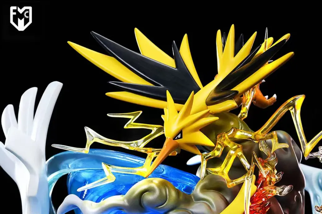Legend Series Burning Lengend Legendary Birds & Lugia with LED - Pokemon Resin Statue - MFC Studios