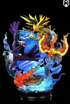 Legend Series Burning Lengend Legendary Birds & Lugia with LED - Pokemon Resin Statue - MFC Studios
