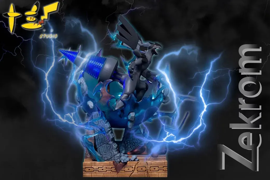 Legendary Pokemon Series Zekrom with LED - Pokemon Resin statue - Thirteen Studio