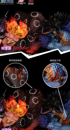 Licensed Big Mom Charlotte Linlin & Kaido with LED - ONE PIECE Resin Statue - JIMEI Palace Studios