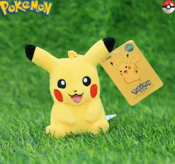 Licensed Happy Pikachu Super Soft Short Plush Doll Charms - Free Shipping - Pokemon [In Stock]