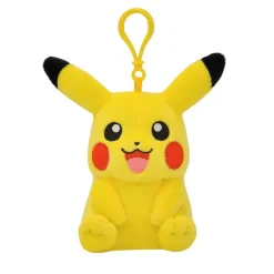 Licensed Happy Pikachu Super Soft Short Plush Doll Charms - Free Shipping - Pokemon [In Stock]