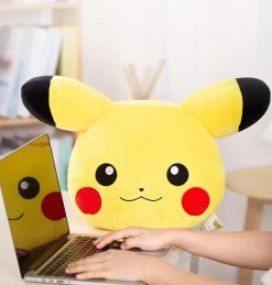 Licensed Head Pikachu Super Soft Short Plush Doll Pillow - Free Shipping - Pokemon [In Stock]