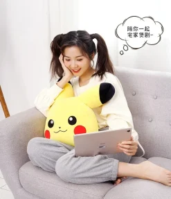Licensed Head Pikachu Super Soft Short Plush Doll Pillow - Free Shipping - Pokemon [In Stock]